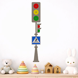 Элемент настенной панели "Светофор" ПДД, мягкий полимер