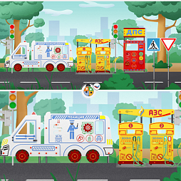 Зона ПДД с электропроводкой Автомобильная тематика