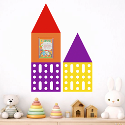 Элемент настенной панели "Домики под краном с крышей" инженерно-логическая