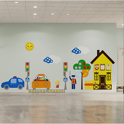 Развивающая настенная панель мобильная "ПДД" миди, комплект