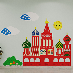 Развивающая настенная панель мобильная "Патриотические символы" мини, комплект