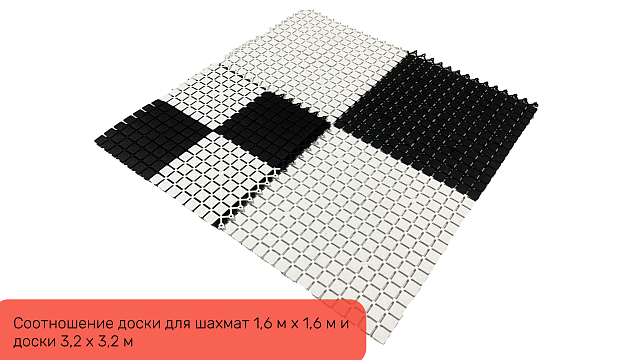 Доска для шахмат Жу-Жу пластиковая 1600 х 1600 мм