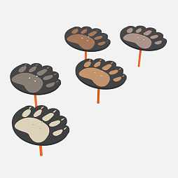 Полоса препятствий детская "Следы животных - Медведь", сложность 2