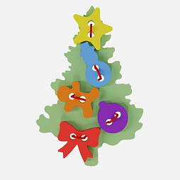 Шнуровка для детей "Елка Жу-Жу" развивающая