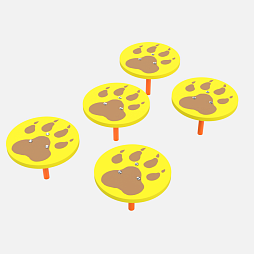 Полоса препятствий детская "Следы животных - Лиса", сложность 1