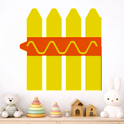 Элемент настенной панели "Забор", мягкий полимер