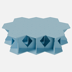 Комплект мягкий игровой стол "Жу-Жу" сборный, форма соты 10 штук