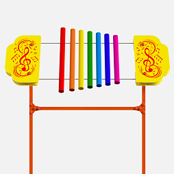 Элемент музыкальной площадки "Весёлая лесенка" - металлофон