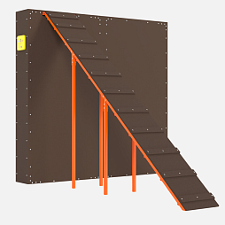 Уличное препятствие для НВП и ОБЖ: "Забор с наклонной доской" 