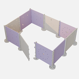 Мягкий манеж для малышей Жу-Жу дизайн-серия "Космос", 10 секций