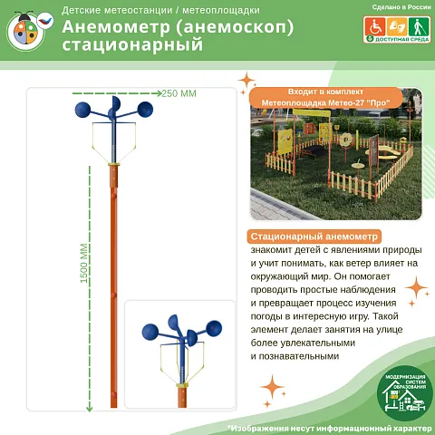 Анемометр (анемоскоп) стационарный