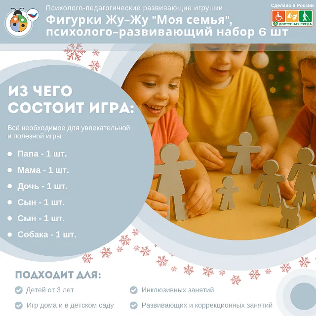 Фигурки Жу-Жу "Моя семья", психолого-развивающий набор 6 шт