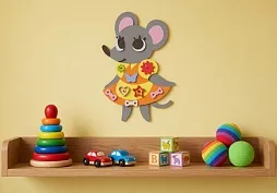 Игровой развивающий Бизиборд "Мышка-норушка"