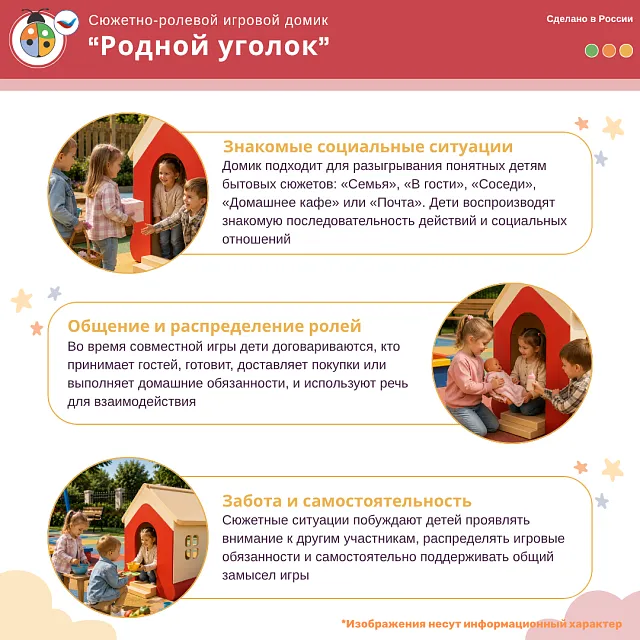 Сюжетно-ролевой игровой домик «Родной уголок» 