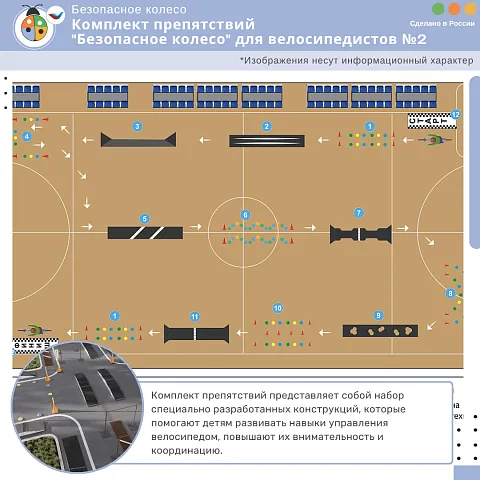 Комплект препятствий "Безопасное колесо" для велосипедистов №2